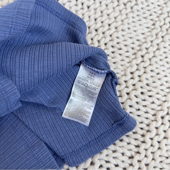 Old Navy Blue Ribbed Knit Cami Girl's Top Small (6-7) - Picture 4 of 4